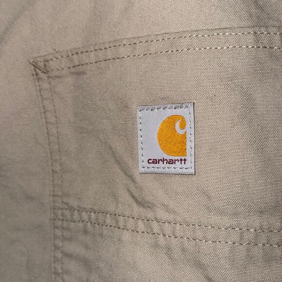 Carhartt Men’s Size 42x10 Tan Loose Fit Canvas Utility Work Short New with Tags - Picture 3 of 7
